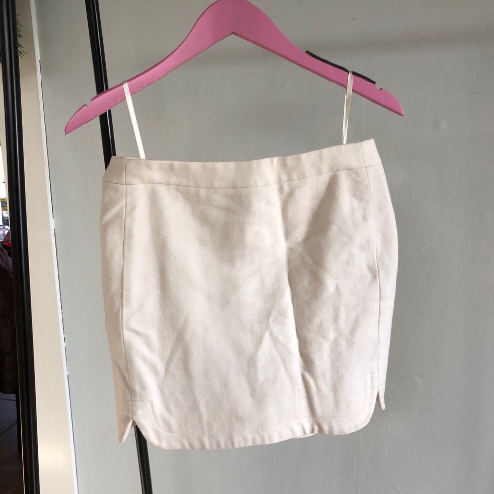 Jcrew cream mini skirt size 2